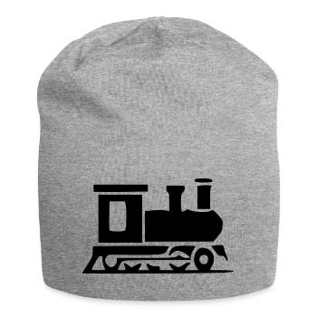 Zug Bahn Reise reisen Urlaub Geschenk - Jersey-Beanie - Grau meliert - Vorne