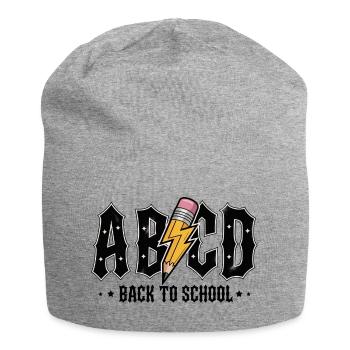 Graffiti ABCD de la rentrée scolaire - Bonnet en jersey - gris chiné - Devant
