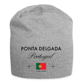 Ponta Delgada Portugal Koordinaten Reise Souvenir - Jersey-Beanie - Grau meliert - Vorne