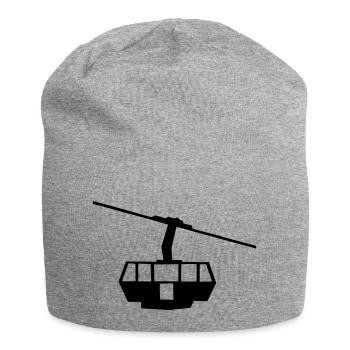 Seilbahn, Berge, Urlaub, - Jersey-Beanie - Grau meliert - Vorne