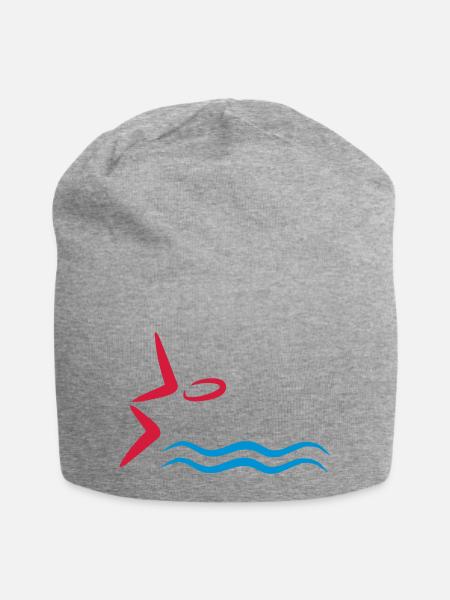 schwimmen - Jersey-Beanie - Grau meliert