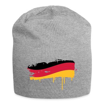 Allemagne flag peint avec un coup de pinceau - Bonnet en jersey - gris chiné - Devant