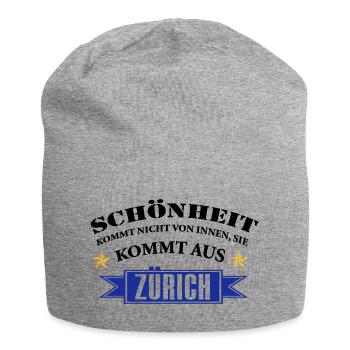 Beauté de Zurich - Bonnet en jersey - gris chiné - Devant