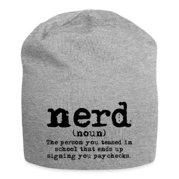 Nerd Definition - Jersey Beanie - heather grey - Front