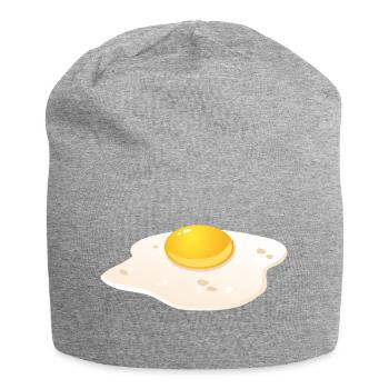Spiegelei Frühstück - Jersey-Beanie - Grau meliert - Vorne