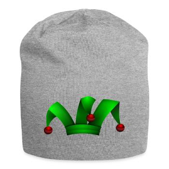 clown harlekin hofnarr kasper komiker narr witzbol - Jersey-Beanie - Grau meliert - Vorne