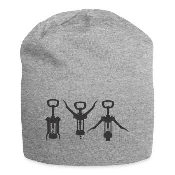 Flaschenöffner - Jersey-Beanie - Grau meliert - Vorne