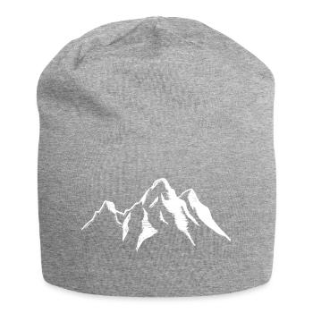 Mountains Mountain Landscape Mountains Alps Ski Snow - Jersey Beanie - heather grey - Front