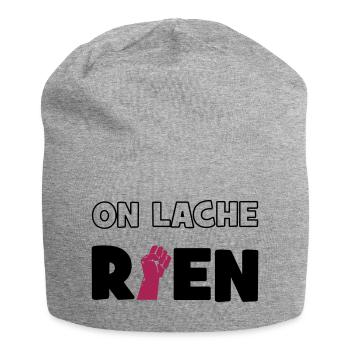 Wir verlieren nichts! - Jersey-Beanie - Grau meliert - Vorne
