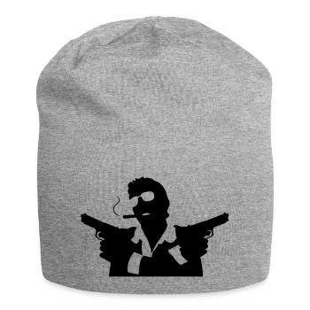 Auftragsmörder für die Mafia - Jersey-Beanie - Grau meliert - Vorne
