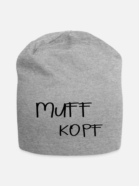 Muff Kopf - Jersey-Beanie - Grau meliert