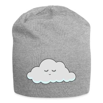 schlafende Wolke - Jersey-Beanie - Grau meliert - Vorne