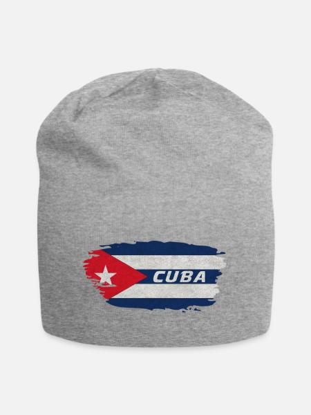 Kuba Flagge / Karibik Havanna Geschenk - Jersey-Beanie - Grau meliert