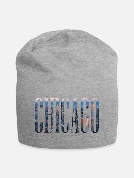 CHICAGO USA Illinois Skyline Amerika Lake Michigan - Jersey-Beanie - Grau meliert