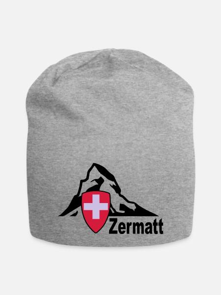 zermatt - Jersey-Beanie - Grau meliert