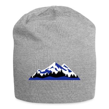 mountains, winter, landscape - Bonnet en jersey - gris chiné - Devant