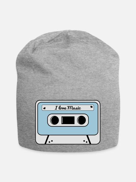 Kassette - Jersey-Beanie - Grau meliert