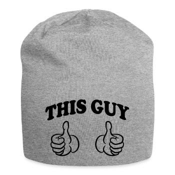 This Guy (Custom) - Jersey Beanie - heather grey - Front