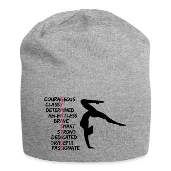 Gymnastique, gymnastique, gymnaste - Bonnet en jersey - gris chiné - Devant