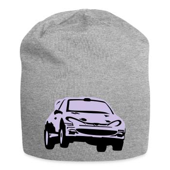 Rallye, Rallyeauto, Rennauto - Jersey-Beanie - Grau meliert - Vorne
