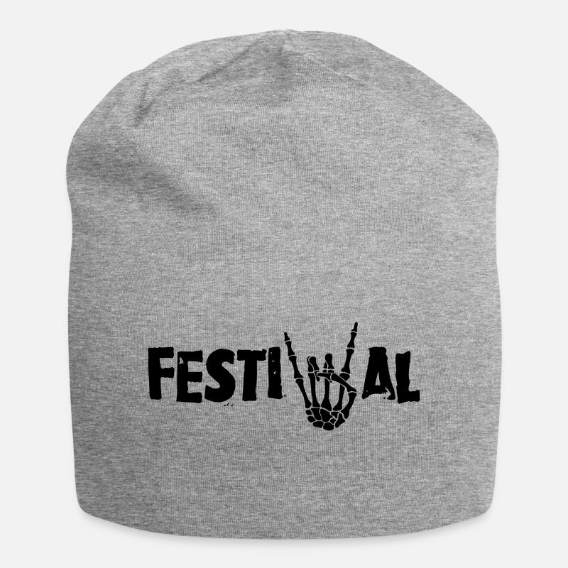festival - Jersey-Beanie - Grau meliert