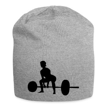 frau gewichte - Jersey-Beanie - Grau meliert - Vorne