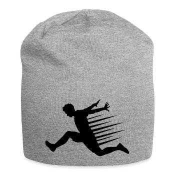 parkour - Jersey-Beanie - Grau meliert - Vorne