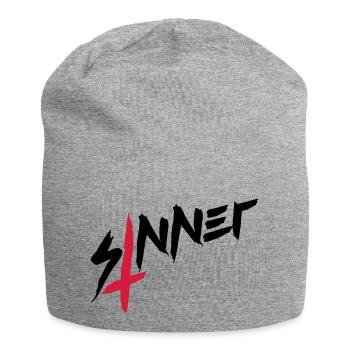 Sinner Kreuz Umgedreht - Jersey-Beanie - Grau meliert - Vorne