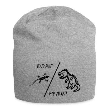 Dinosaure Dino Dinosaur - Bonnet en jersey - gris chiné - Devant