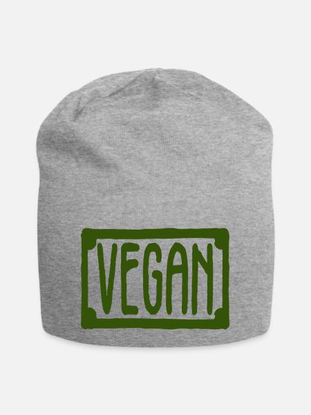 veganer Tierschützer - Jersey-Beanie - Grau meliert