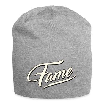 fame fameous famous popular winner known - Jersey Beanie - heather grey - Front