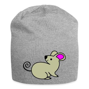 Mouse - Jersey Beanie - heather grey - Front