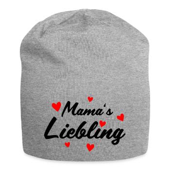 Mamas Liebling - Jersey-Beanie - Grau meliert - Vorne