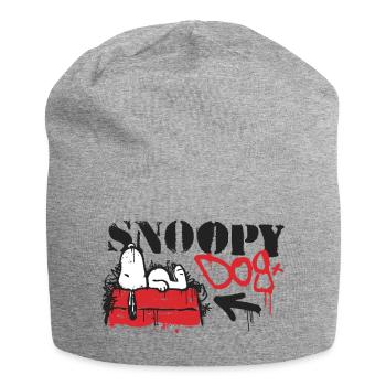 Peanuts Snoopy Dog Graffiti Street Art - Jersey-Beanie - Grau meliert - Vorne