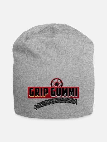 Grip Gummi - Jersey-Beanie - Grau meliert