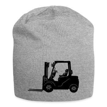 Chariot élévateur Élévateur, poignée, chariot élévateur - Bonnet en jersey - gris chiné - Devant