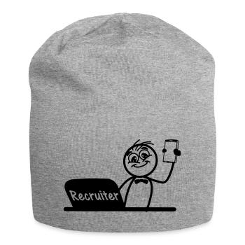 Office Recruiter Recruitment Recruiter - Jersey-Beanie - Grau meliert - Vorne