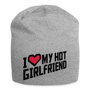 J’aime ma petite amie - Bonnet en jersey - gris chiné - Devant