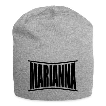 nom t-shirt Marianna t-shirt idée cadeau - Bonnet en jersey - gris chiné - Devant
