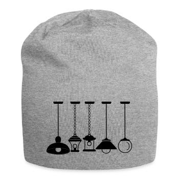 Hang lamps and lights - Jersey Beanie - heather grey - Front