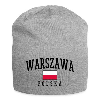 Varsovie - Warszawa - Bonnet en jersey - gris chiné - Devant