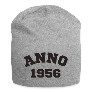 Anno 1956 Geburtstag Geburtsjahr - Jersey-Beanie - Grau meliert - Vorne