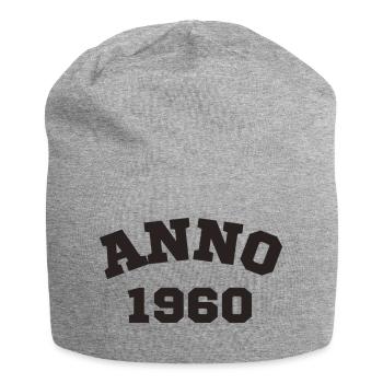 Anno 1960 Geburtstag Geburtsjahr - Jersey-Beanie - Grau meliert - Vorne