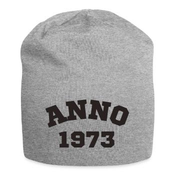 Anno 1973 Geburtstag Geburtsjahr - Jersey-Beanie - Grau meliert - Vorne