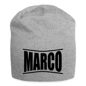 t-shirt Marco t-shirt idée cadeau - Bonnet en jersey - gris chiné - Devant