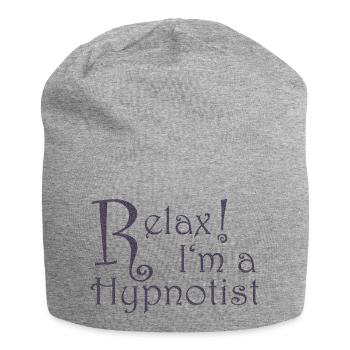 Relax! I'm a Hypnotist - Jersey Beanie - heather grey - Front