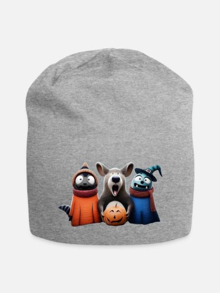 Tollpatschig im Kostüm – Halloween Wooligans - Jersey-Beanie - Grau meliert