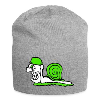 Snail Soldier Military General Helmet War Evil - Jersey Beanie - heather grey - Front