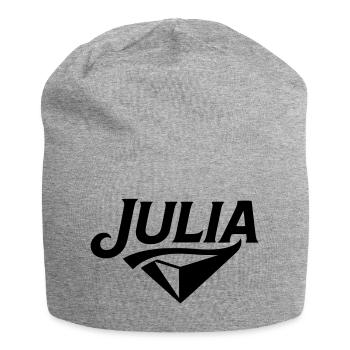 Julia - Conception du nom - Bonnet en jersey - gris chiné - Devant