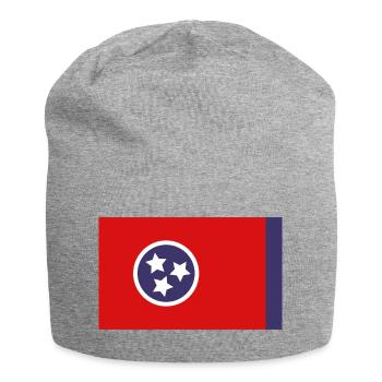 Tennessee flag - Jersey Beanie - heather grey - Front